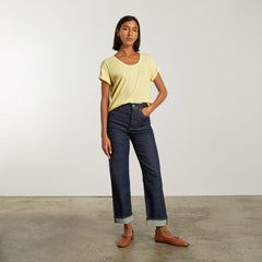 The Air Scoop-Neck Tee | Pastel Yellow