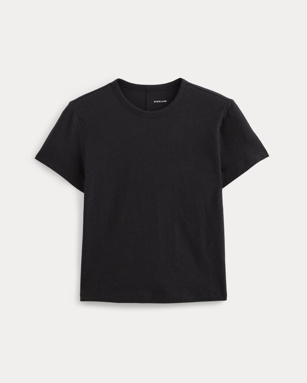 The Box-Cut Tee in Cotton Linen | Black