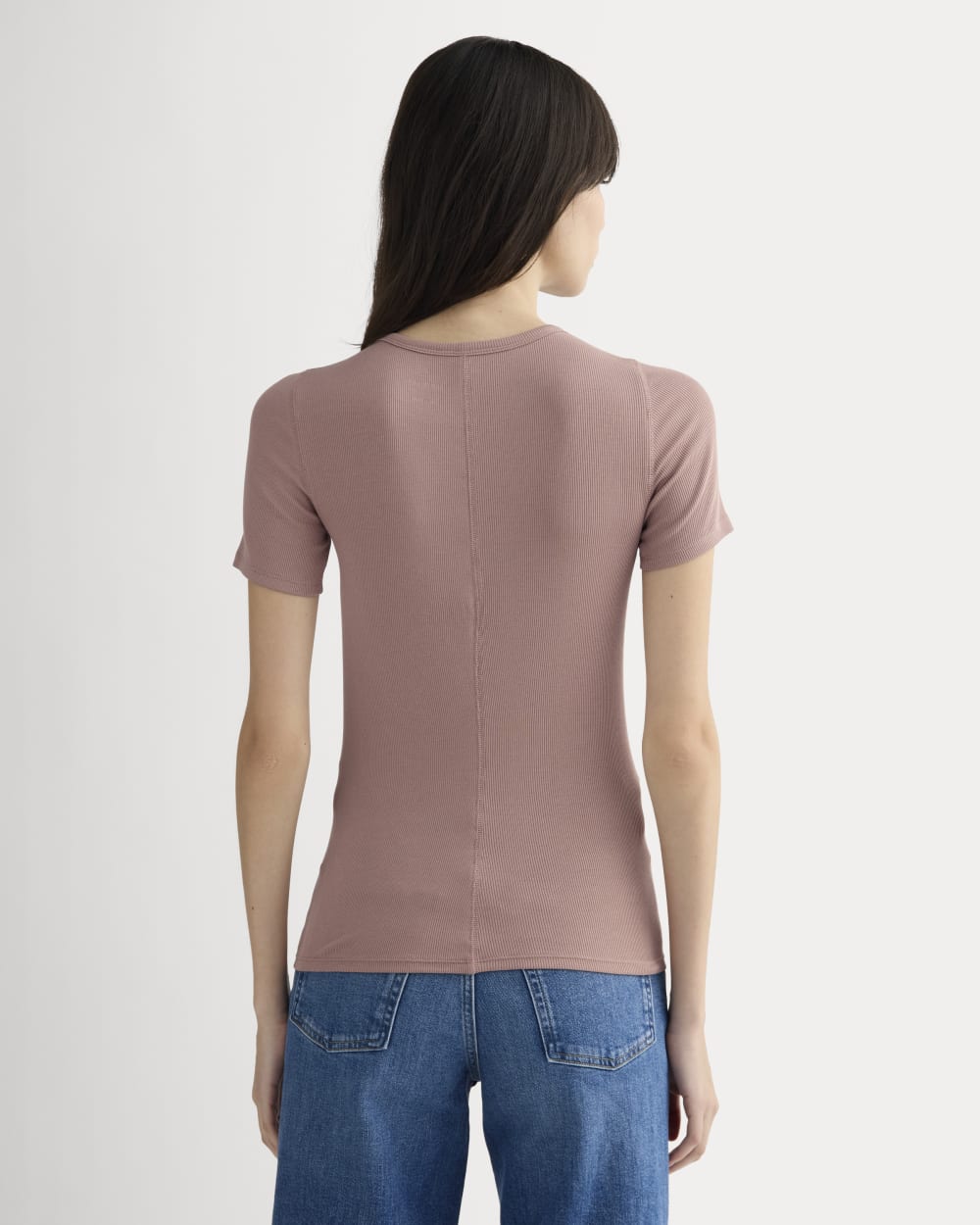 The Luxe Rib Crew | Rose Dusk