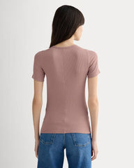 The Luxe Rib Crew | Rose Dusk