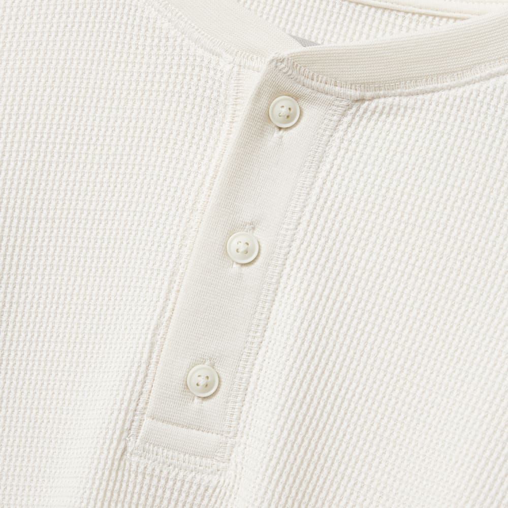 The Organic Cotton Waffle Henley | Bone
