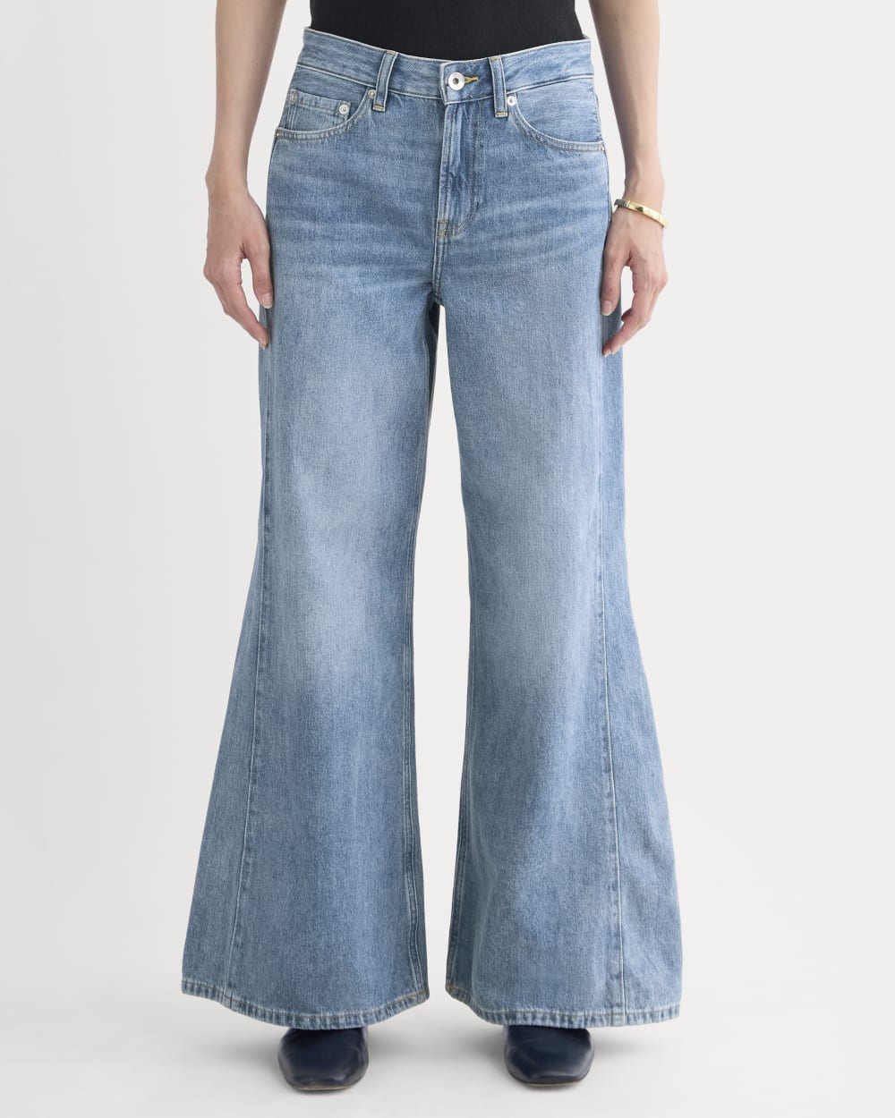 Paneled Ultra Wide-Leg Jean | Tungsten Scratch