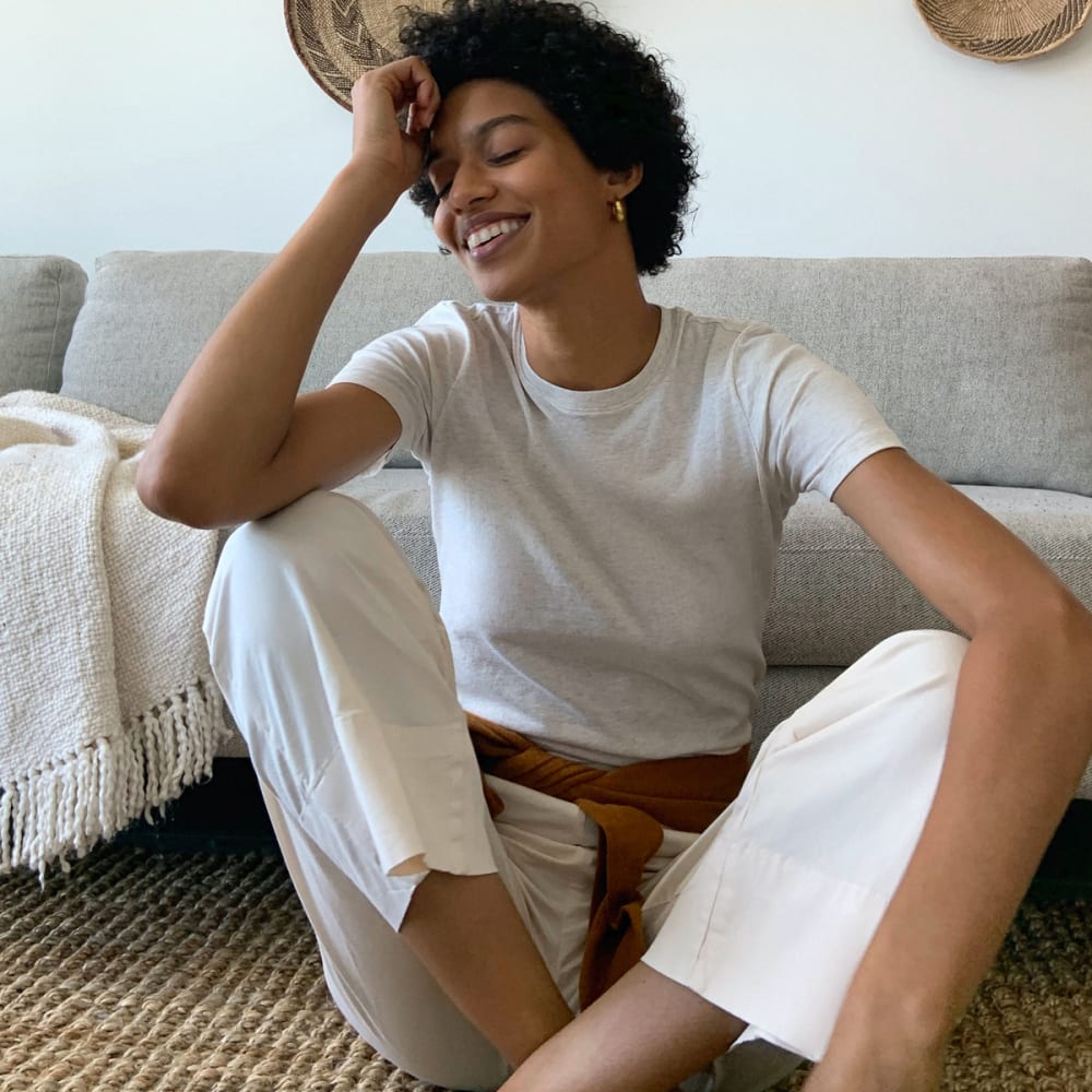 The Organic Cotton Crew Tee | Heathered Oat