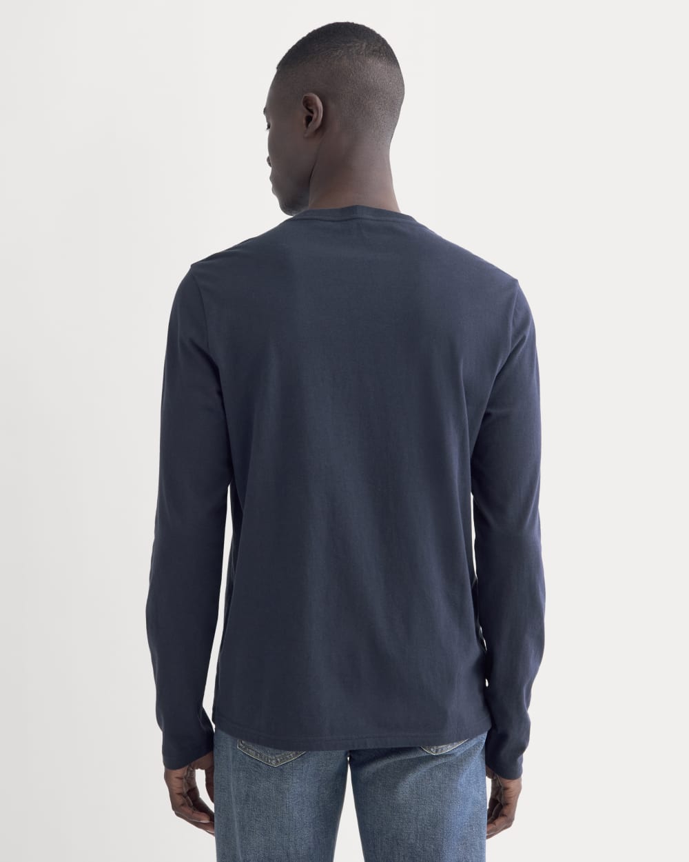 The Essential Organic Long-Sleeve Tee | Deep Navy