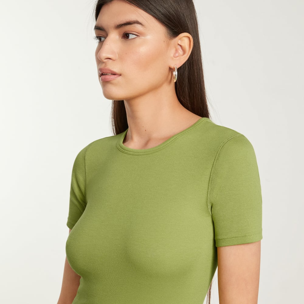 The Pima Micro-Rib Crew Tee | Pepper