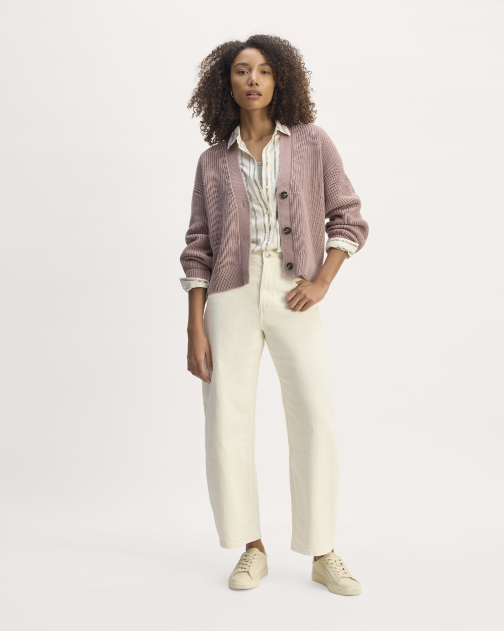 The Boxy Cardigan in Everyday Cotton | Dusty Rose