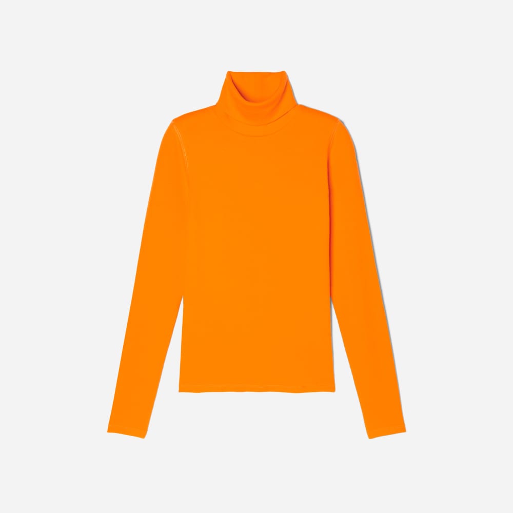 The Luxe Micro-Rib Turtleneck | Turmeric