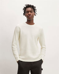 The Waffle Long-Sleeve Crew | Bone