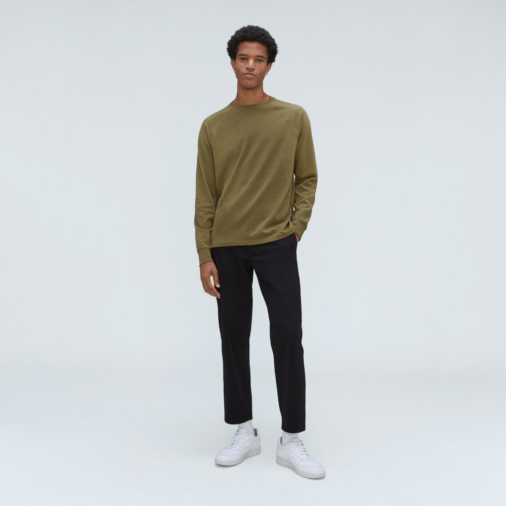 The Premium-Weight Long-Sleeve Crew | Uniform | Olive