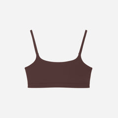 The Invisible Square-Neck Bralette | Dark Tan
