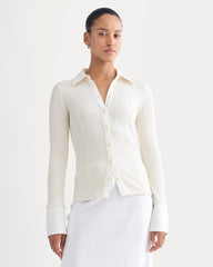 Cozy Rib Button-Up | Bone