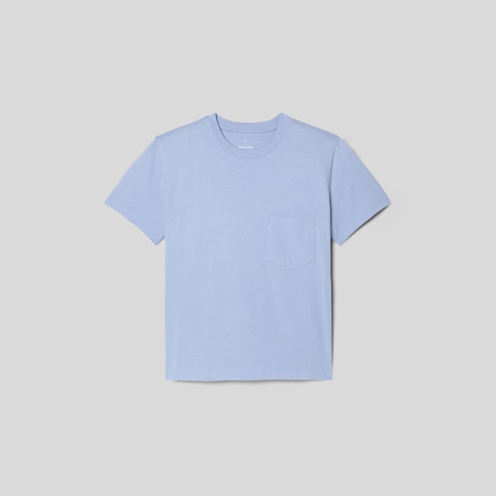 The Box-Cut Tee in Essential Cotton | Periwinkle | Pocket