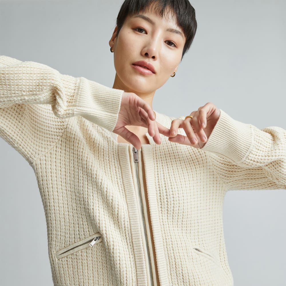 The Cropped Cotton-Merino Bomber | Canvas