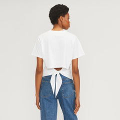 The Organic Cotton Tie Back Tee | White