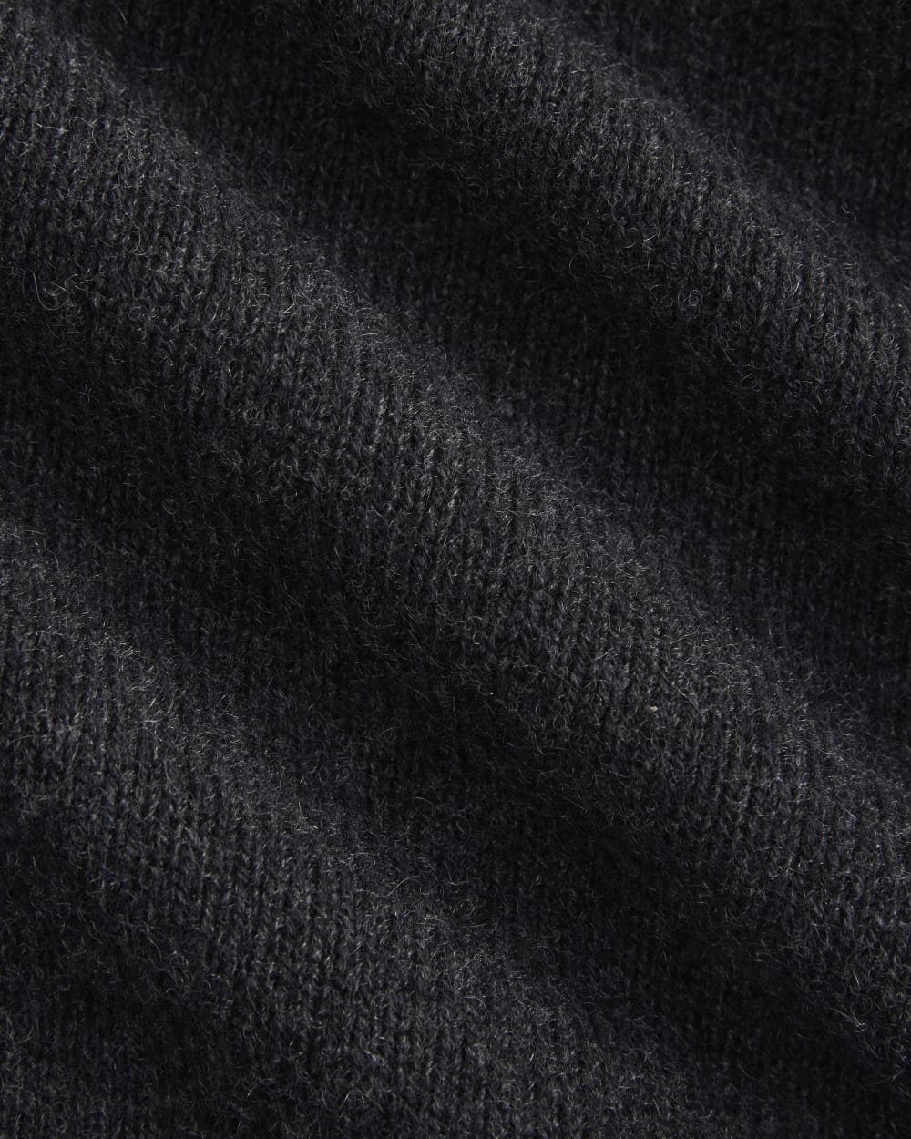 Midweight Cashmere Crew | Heathered Black