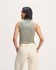The Ribbed Mockneck Tank | Sage Green