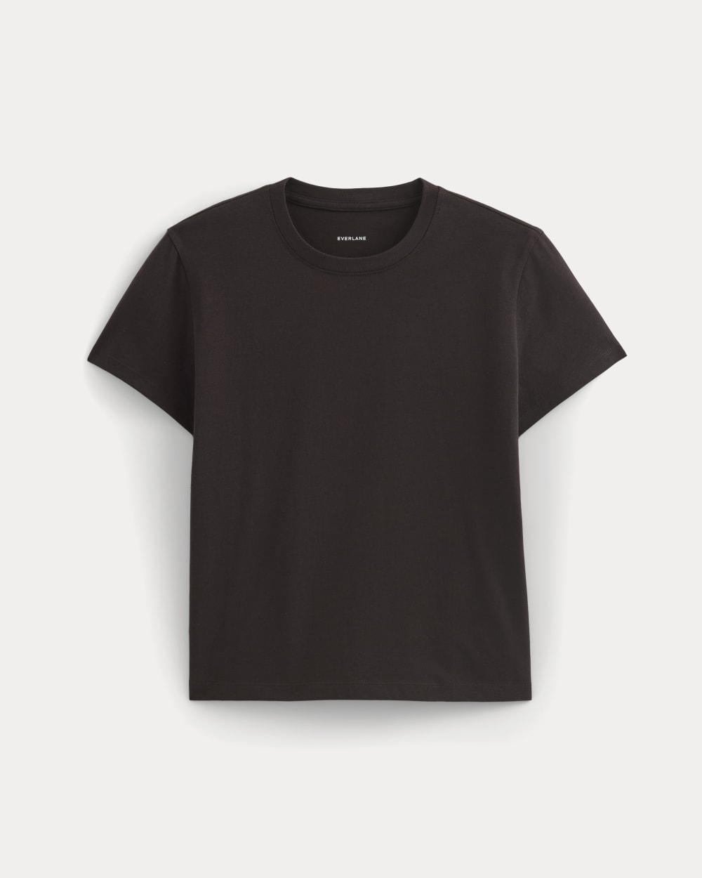 The Box-Cut Tee in Essential Cotton | Dark Chocolate | No Pocket