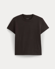 The Box-Cut Tee in Essential Cotton | Dark Chocolate | No Pocket