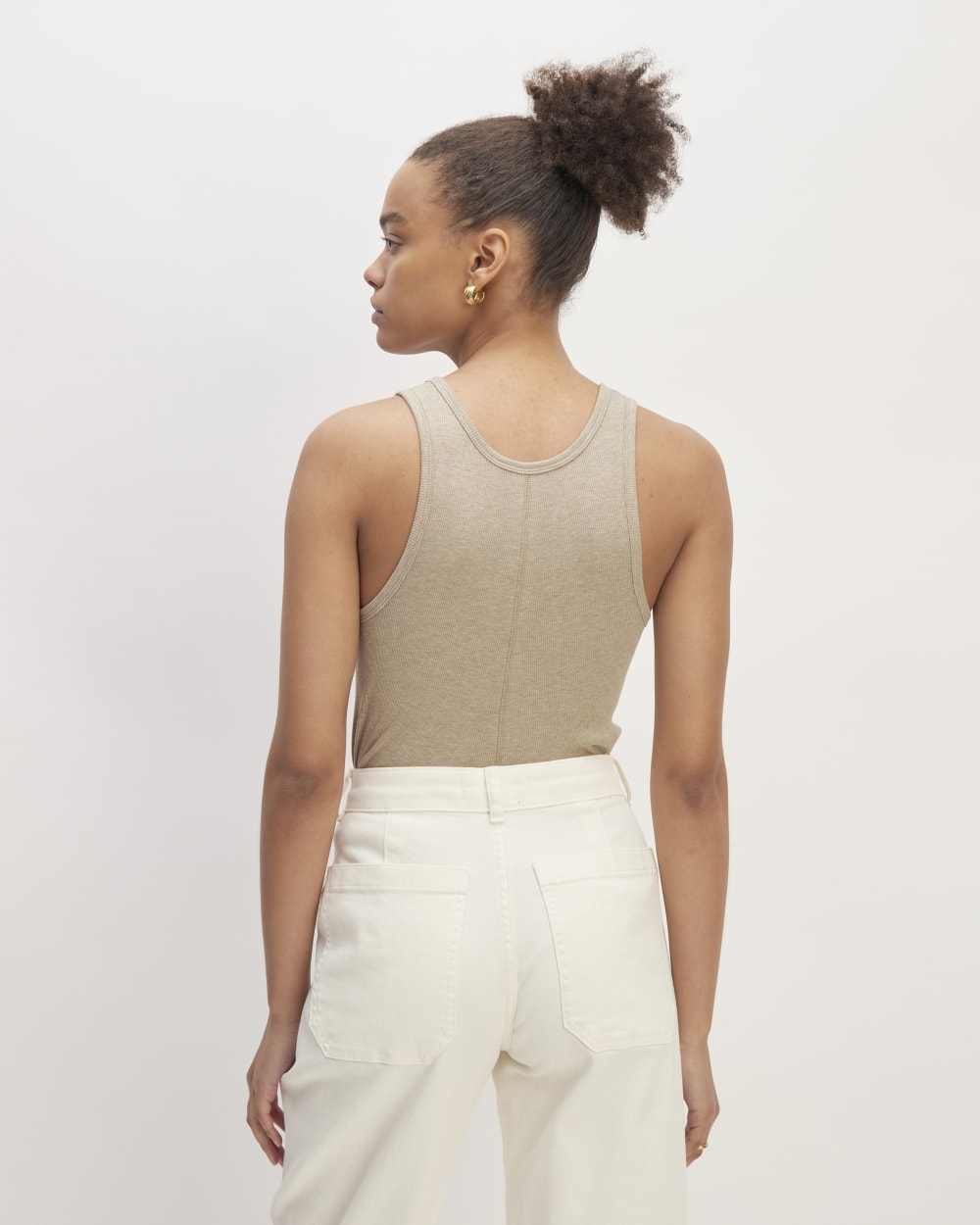 The Luxe Rib Tank | Heathered Tan