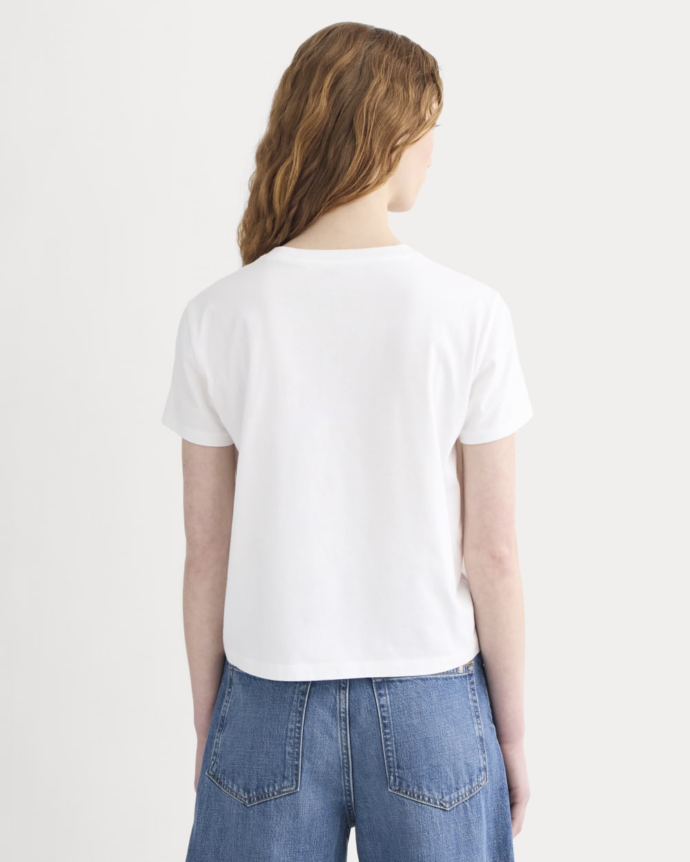 The Box-Cut Tee in Essential Cotton | White | No Pocket