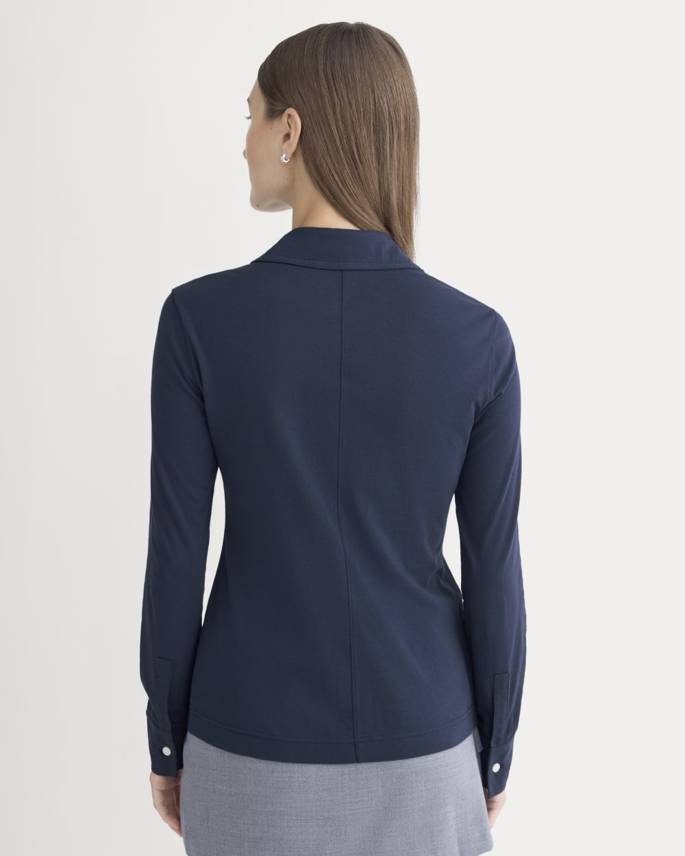 Button-Up Shirt in Essential Cotton | Navy