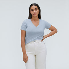 The Organic Cotton V-Neck | Mist