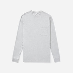 The Organic Cotton Long-Sleeve Pocket Tee |  Heathered Grey