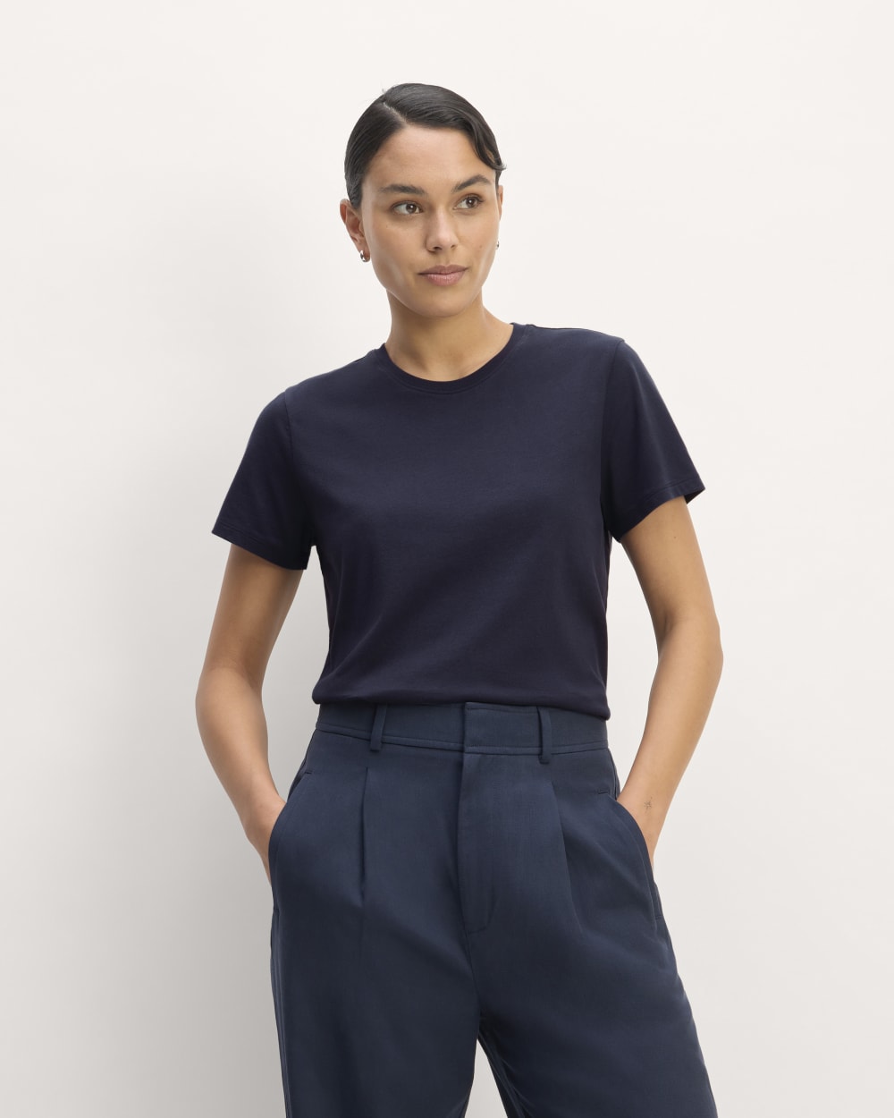 The Slim Crew in Essential Cotton | Navy