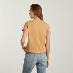 The Box-Cut Tee in Essential Cotton | Iced Coffee | Pocket