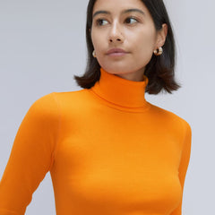 The Luxe Micro-Rib Turtleneck | Turmeric