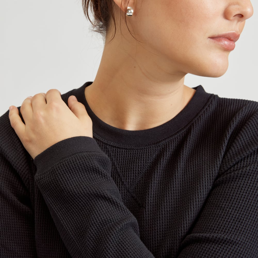 The Organic Cotton Waffle Tee | Black