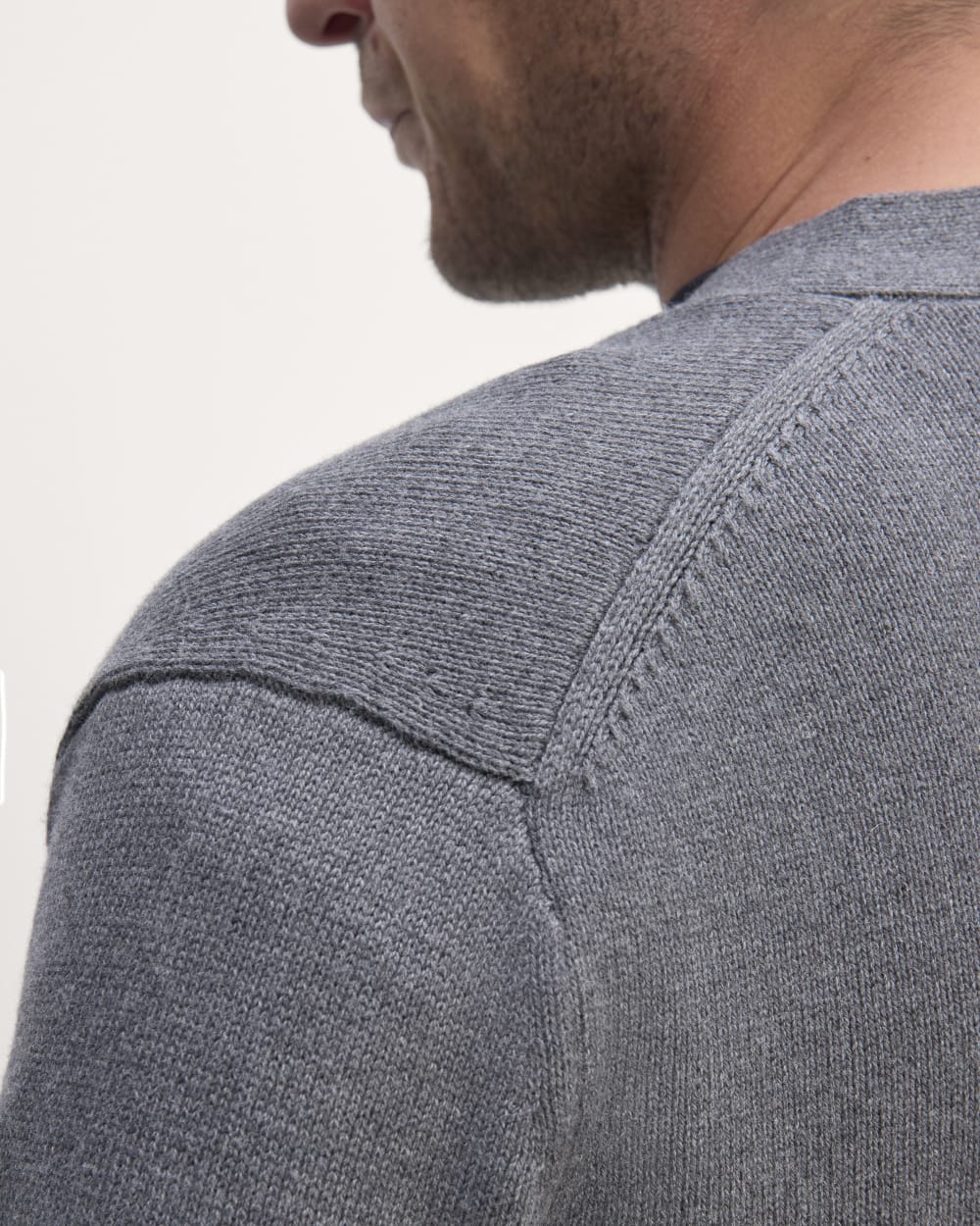 The Classic Cardigan in Everyday Cotton | Heathered Charcoal