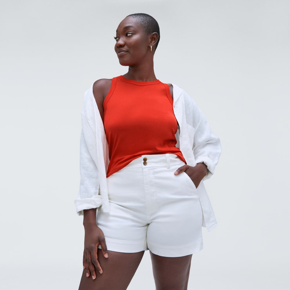 The Tank in Essential Cotton | Red Orange