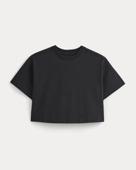 The Premium Weight Cropped Tee | Black