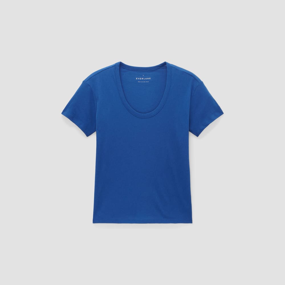 The Air Scoop-Neck Tee | Mazarine Blue