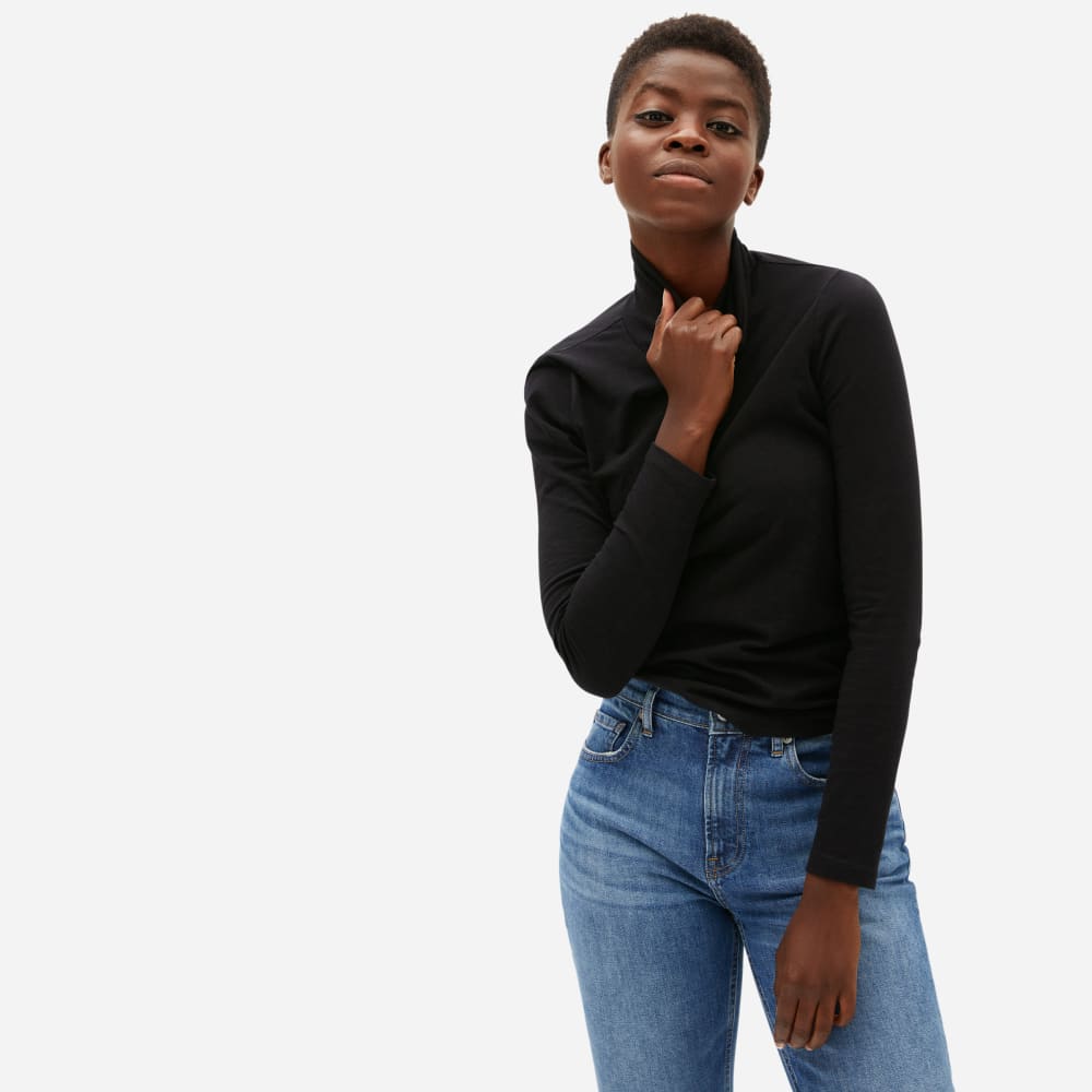 The Organic Cotton Turtleneck | Black