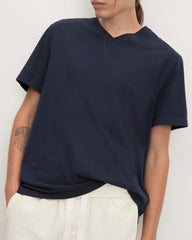 The Essential Organic V-Neck Tee | Deep Navy