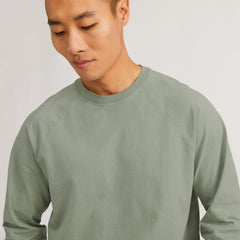 The Premium-Weight Long-Sleeve Crew | Uniform | Seagrass