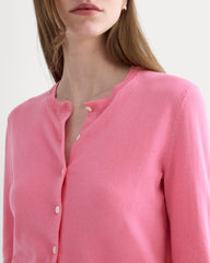 The Cropped Cardigan in Cotton Cashmere | Deep Pink
