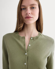 The Cropped Cardigan in Cotton Cashmere | Sagebrush
