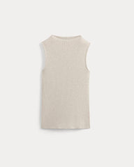 The Luxe Rib Funnel-Neck Tank | Heathered Oat