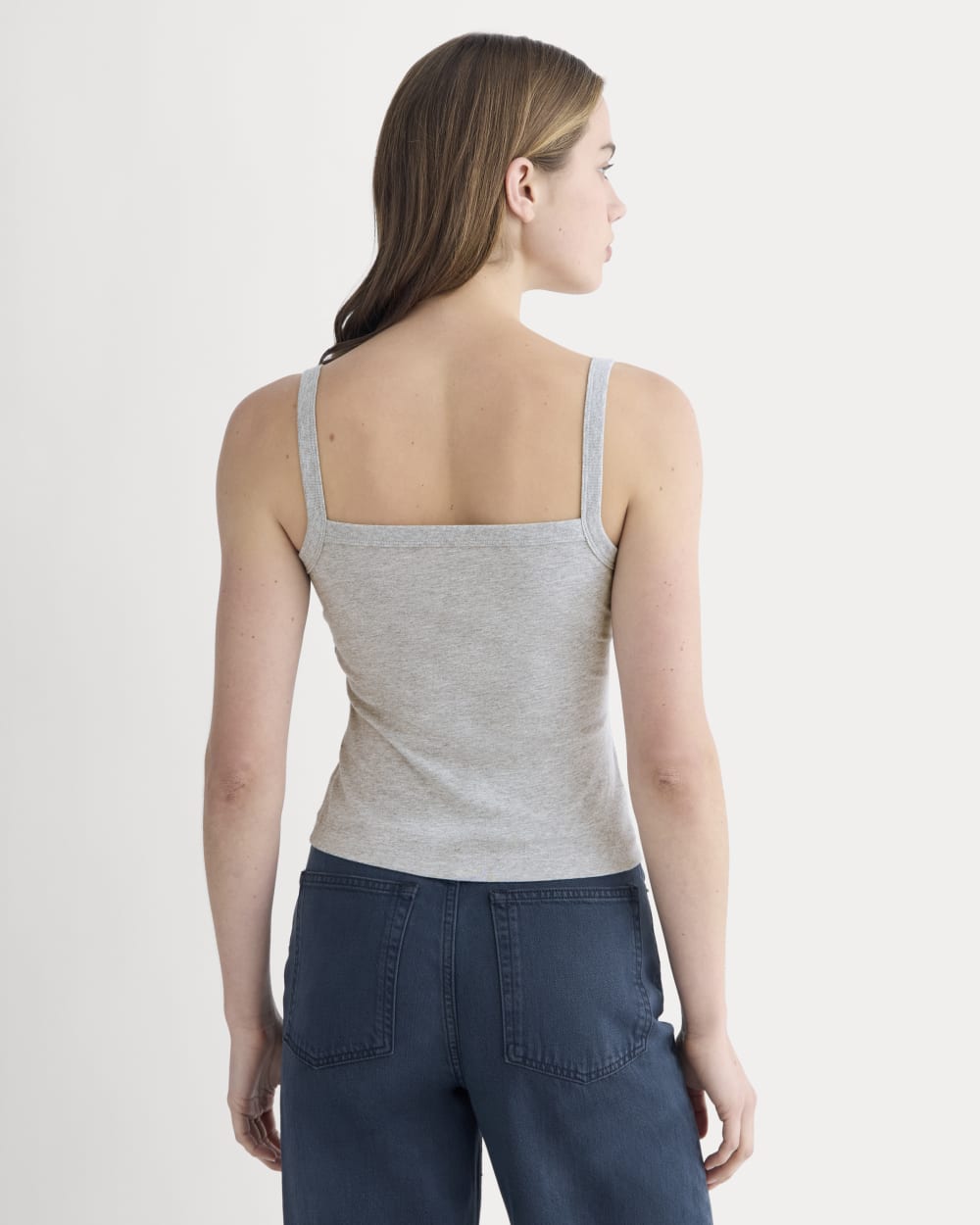 The Essential Square-Neck Tank | Heathered Grey