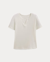 The Shimmy V-Neck Top | Bone