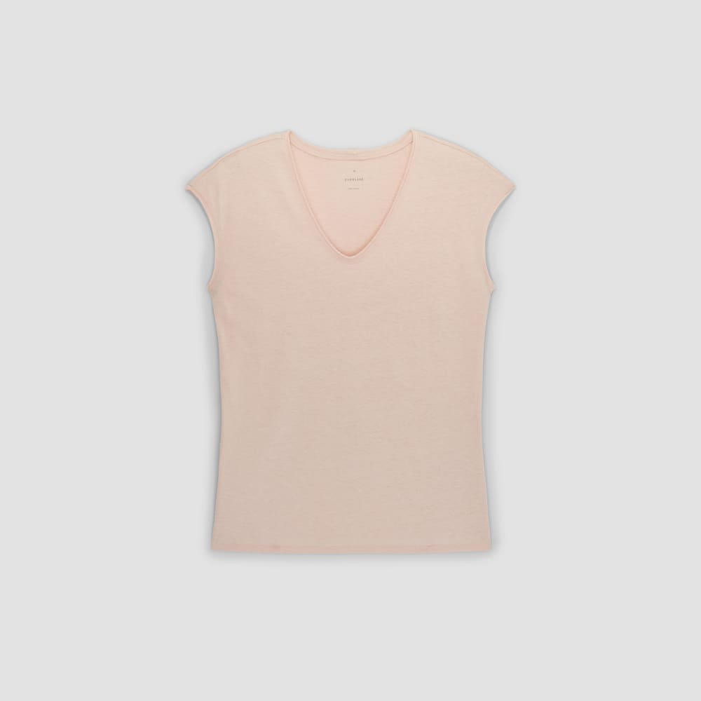 The Hemp Scoop-Neck Muscle Tee | Petal Pink