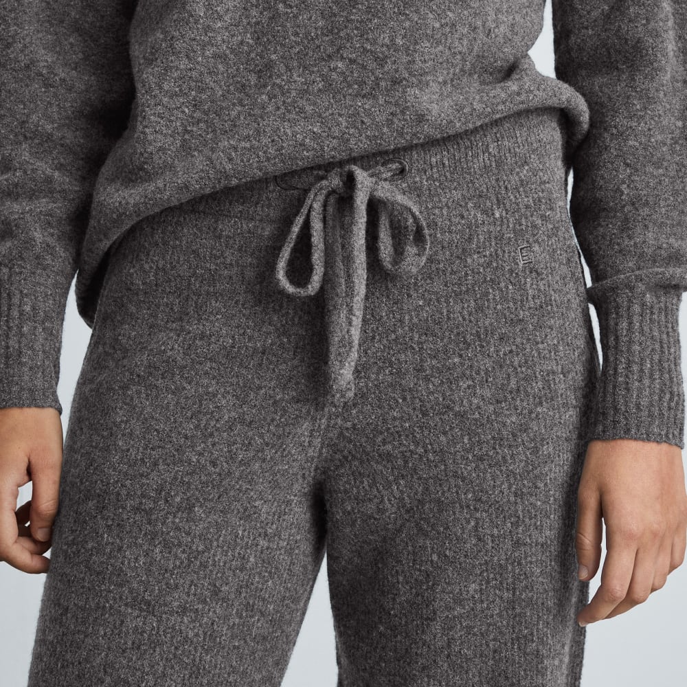 The Cozy-Stretch Wide-Leg Sweatpant | Heathered Charcoal
