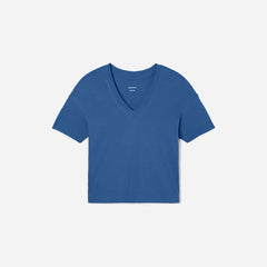 The Organic Cotton Slouchy V-Neck | Deep Blue