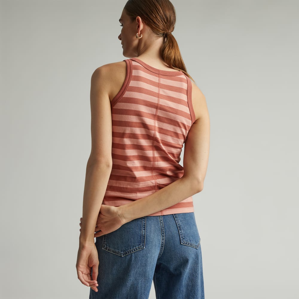 The Tank in Essential Cotton | Redwood Stripe