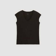The Hemp Scoop-Neck Muscle Tee | Black