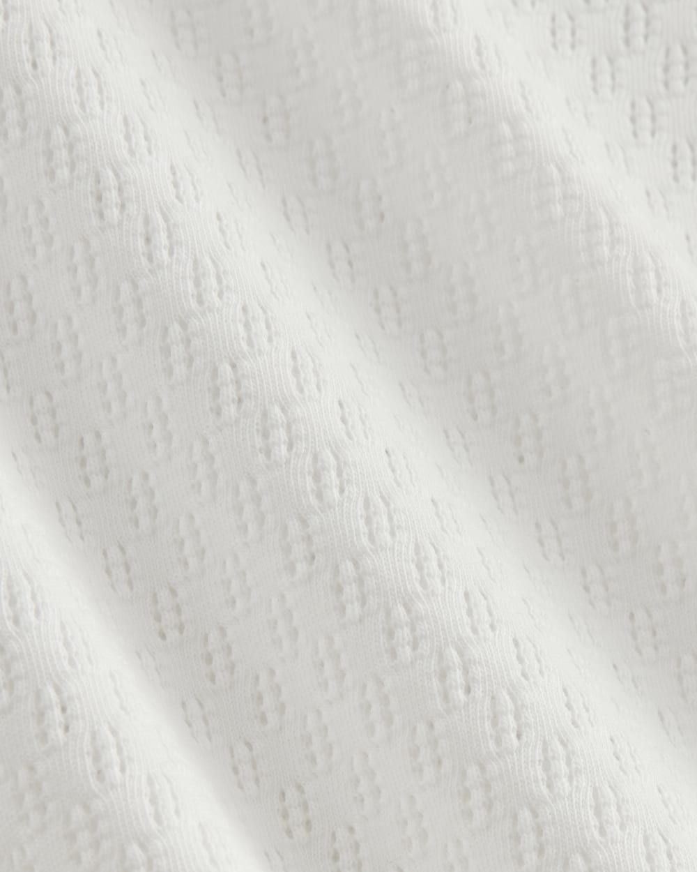 The Pointelle Scoop-Neck Top | White