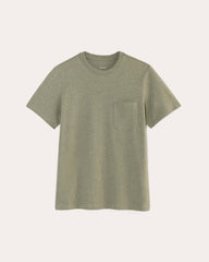The Premium-Weight Pocket Tee | Uniform | Heather Sage Green